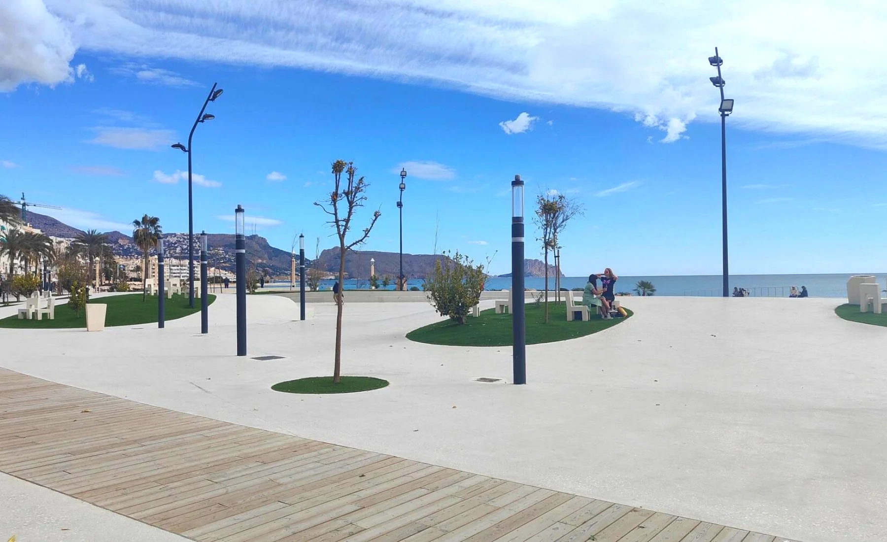 The new seafront promenade of Altea