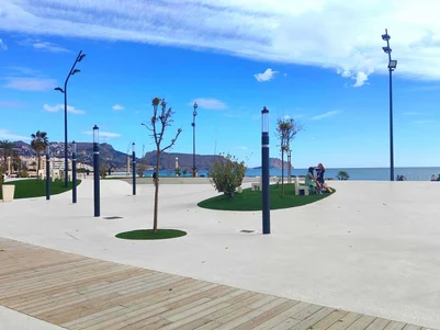 The new seafront promenade of Altea